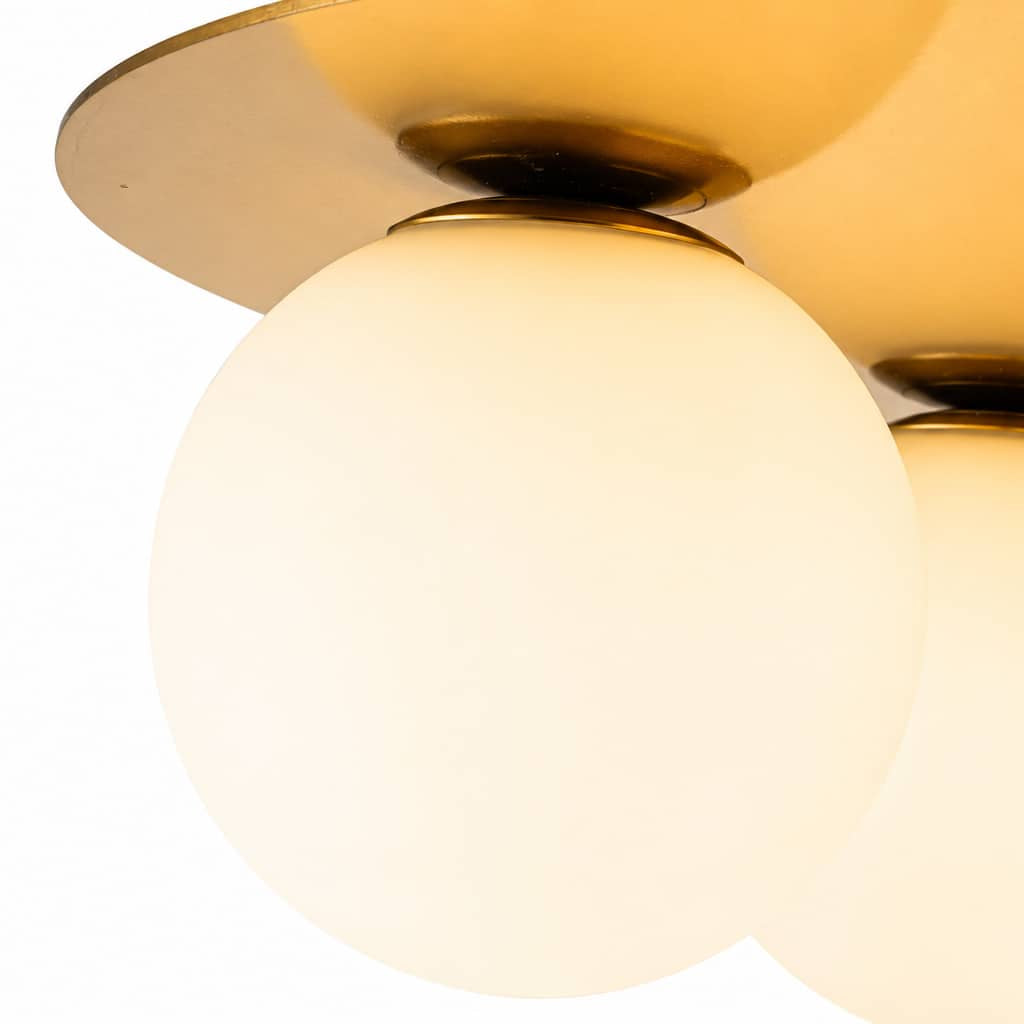 Lights  -  YS 10-1753-5 Stainless Steel & White Glass 5 Light Ceiling Light  -  60486001