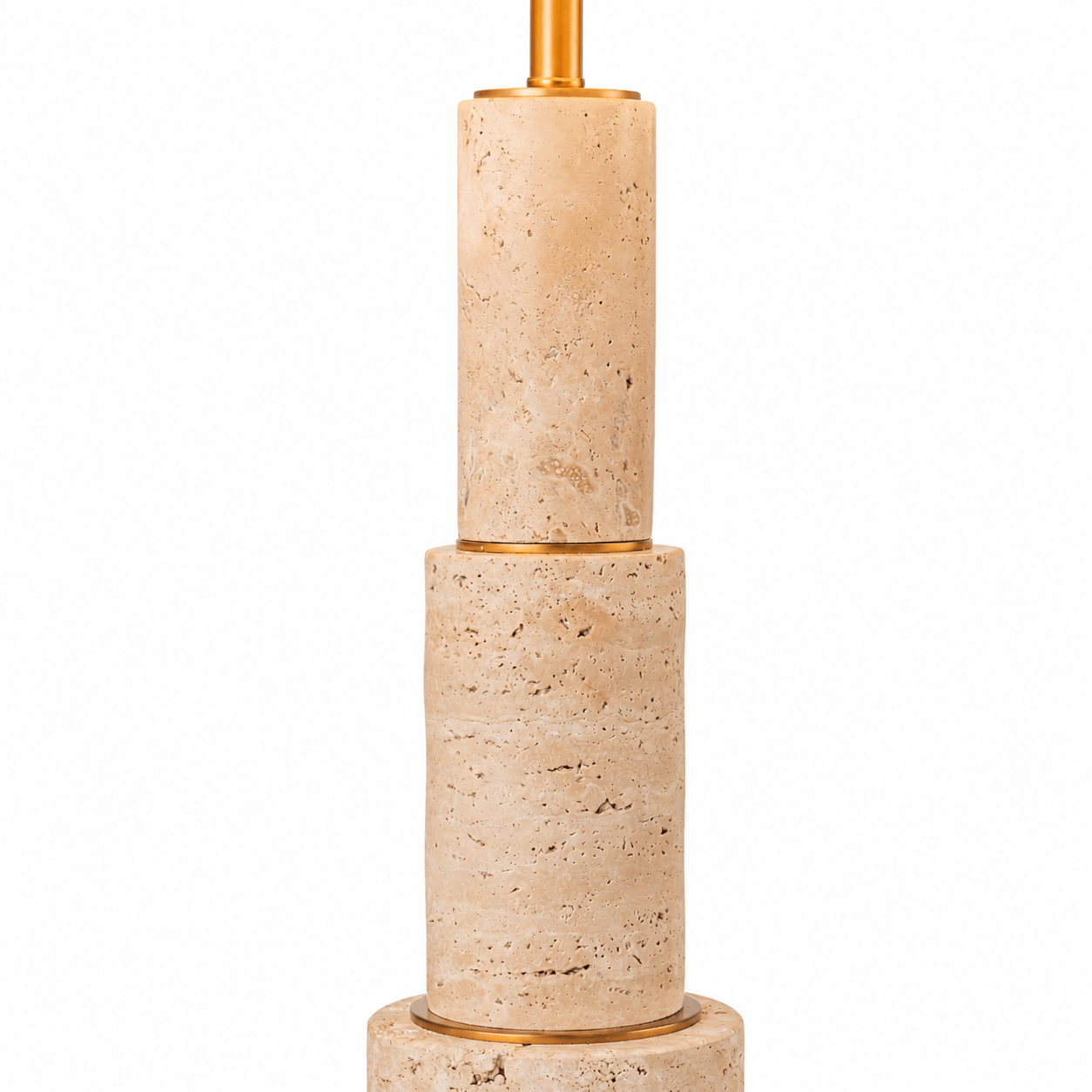 Lights  -  YS 12-0017-1TR Iron & Travertine Table Lamp  -  60485989