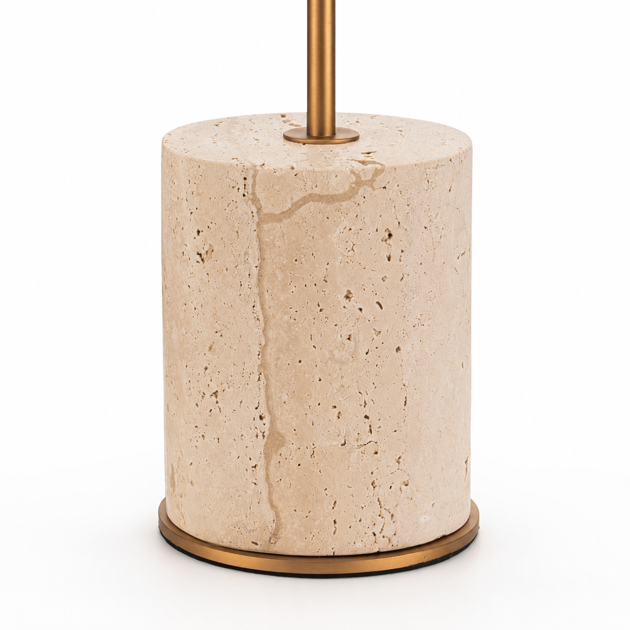 Lights  -  YS 12-0088-2 Iron & Travertine Table Lamp with Glass Shade  -  60485991
