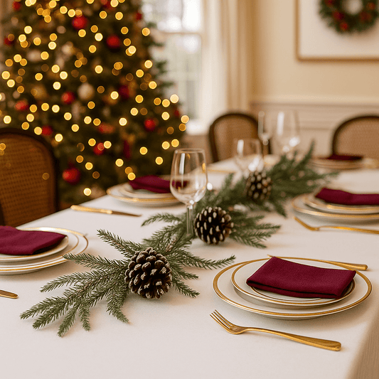 Christmas  -  Snowy Norfolk Pine Garland With Pine Cones - 180cm  -  60450886