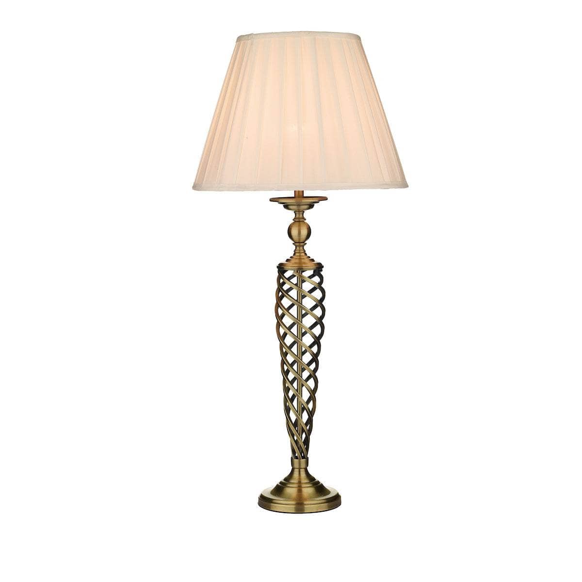 Lights  -  Zaragoza Table Lamp Complete With Shade Antique Brass  -  50085214