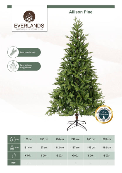 Christmas  -  Everlands Allison Pine Christmas Tree - 8ft  -  50153708
