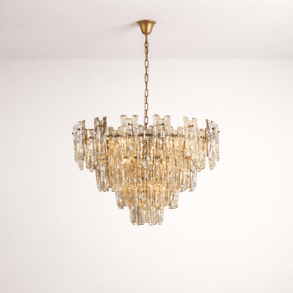 Lights  -  Nuremberg P005-16BR 16 light Crinkled Pendent Ceiling light - Bronze & Cognac Glass  -  60485734