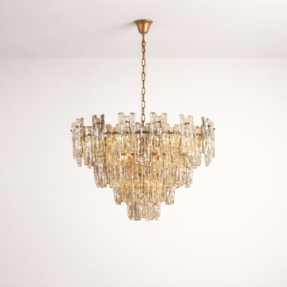 Lights  -  Nuremberg P005-16BR 16 light Crinkled Pendent Ceiling light - Bronze & Cognac Glass  -  60485734