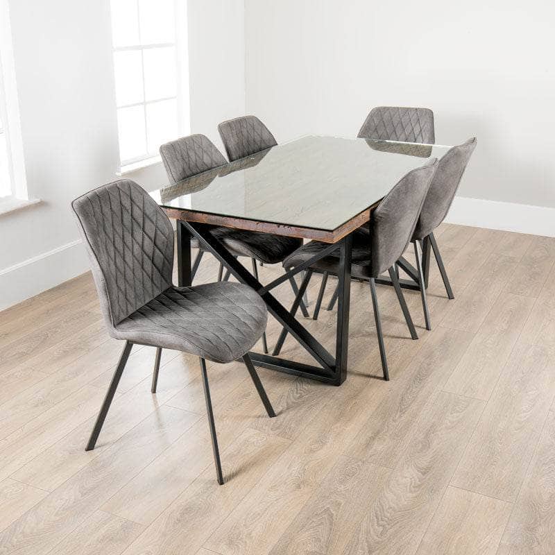 Furniture  -  Bella Dining Table with 6 Grey Toronto Chairs  -  60006104