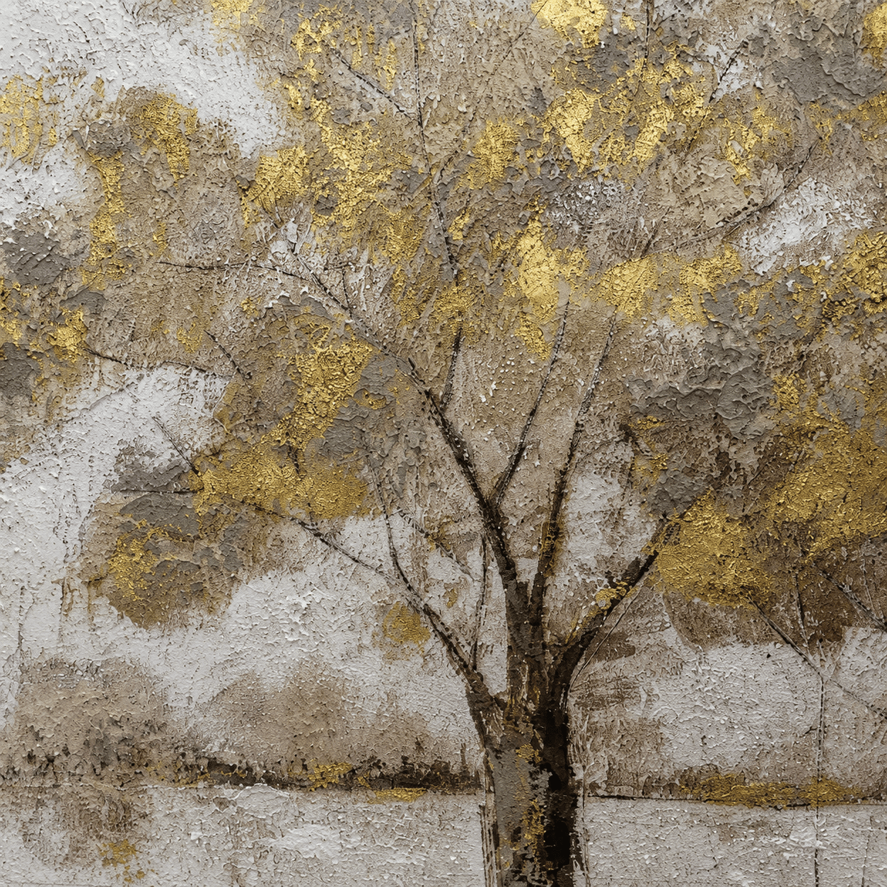 Pictures  -  Gold Oil Painting with Gold Printing W2-37857-2TSK - 120 x 90cm  -  60484736