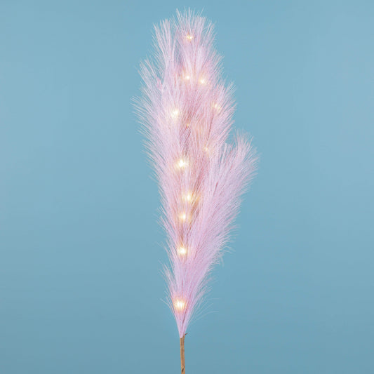 Gardening  -  Blush Pink Micro LED Plume Stem Decoration - 120cm  -  60000527