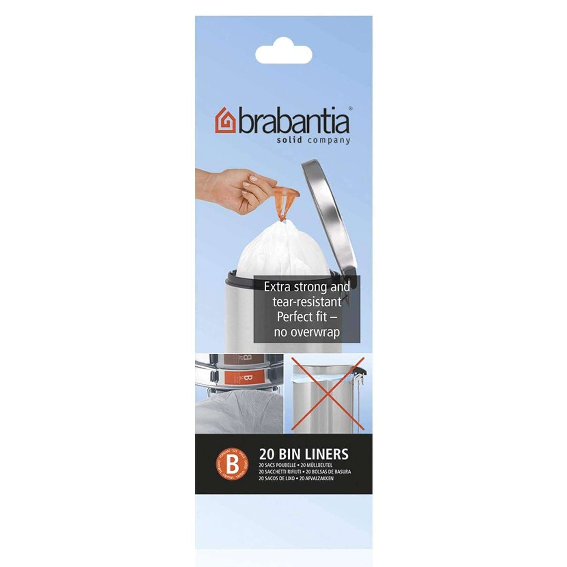 Kitchenware  -  Brabantia Perfect Fit 20 Bin Liners Size B  -  01210804