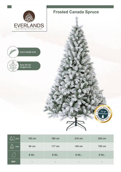 Christmas  -  Everlands Canada Frosted Spruce Christmas Tree - 7ft  -  60483945