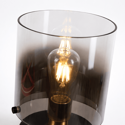 Lights  -  Stuttgart T001-1BK 1 light Black table lamp with Smoked Ombre Glass  -  60485697