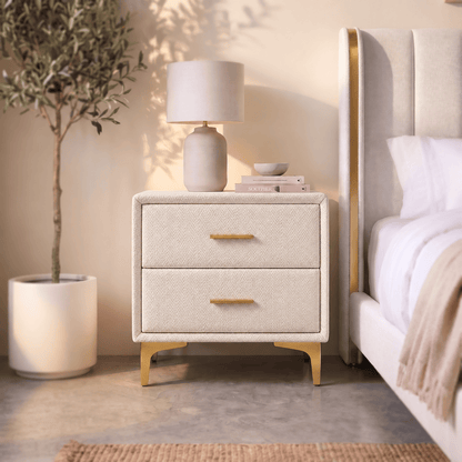 Furniture  -  Cologne Bedside Table - Cream  -  60487294