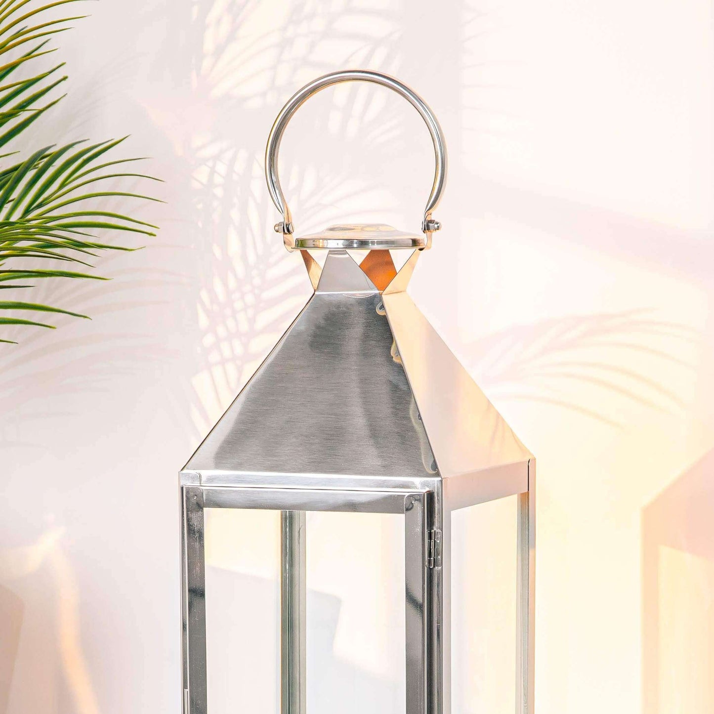 Lights  -  Comet Stainless Steel And Glass Lantern 65cm  -  60000250