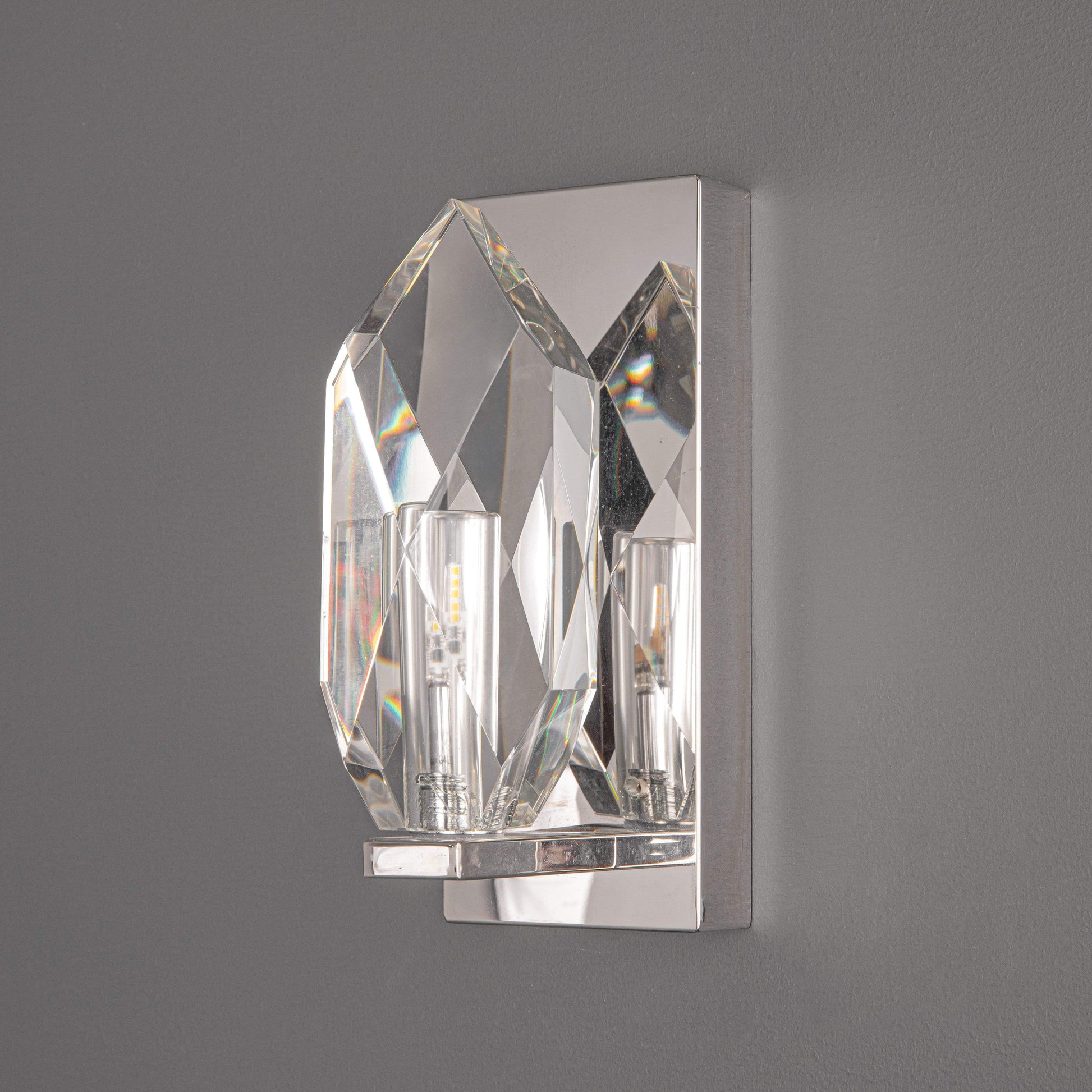 Lights  -  Crystal Wall Light Polished Chrome & Crystal  -  50146067
