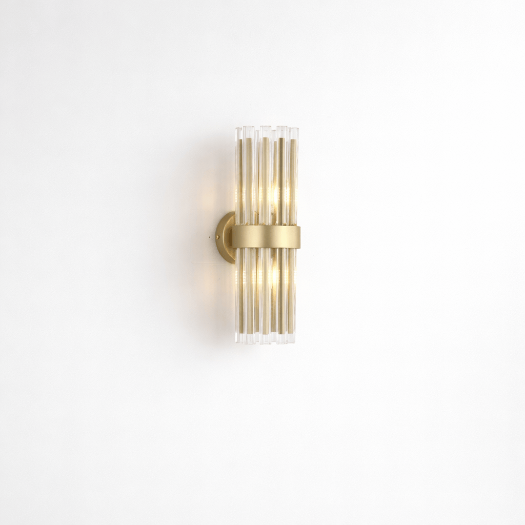 Lights  -  Bremen W002-2GO 2 Light Wall Light - Gold & Clear Glass  -  60485710