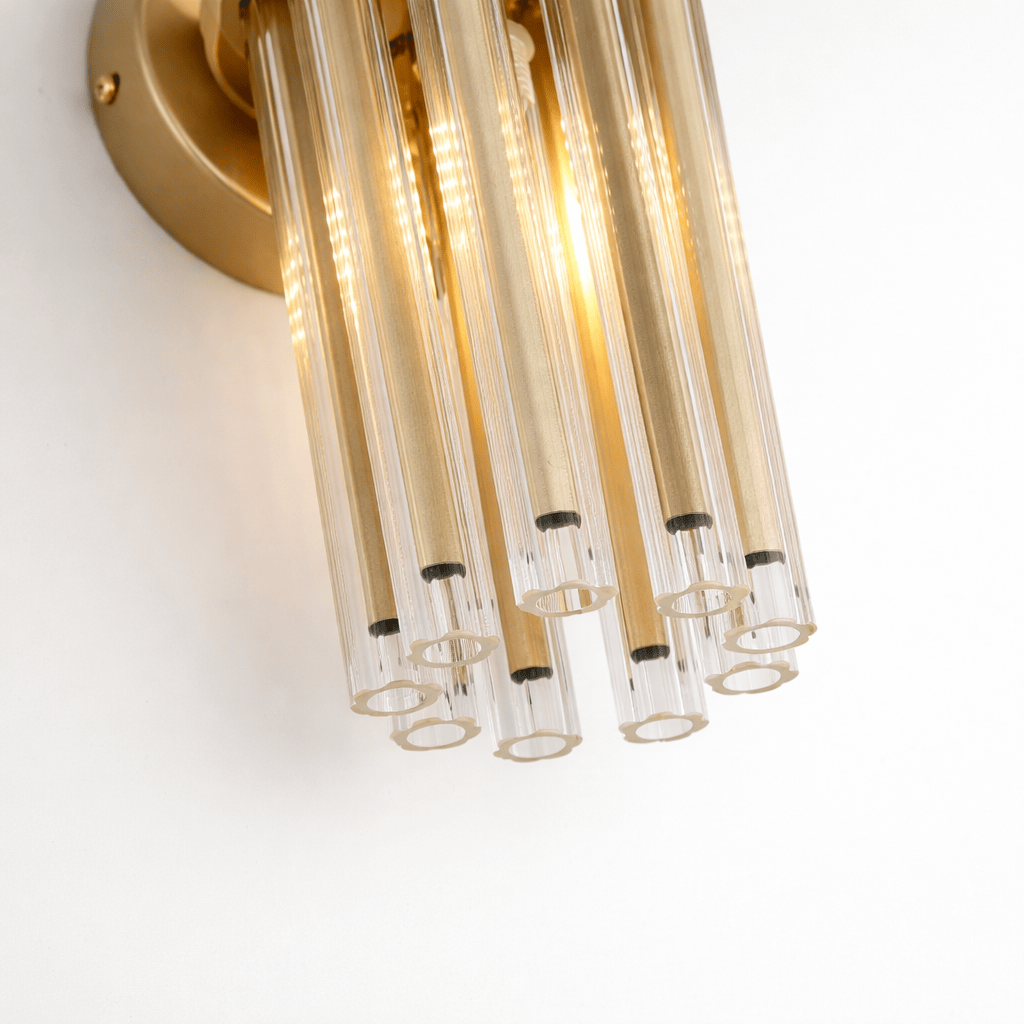 Lights  -  Bremen W002-2GO 2 Light Wall Light - Gold & Clear Glass  -  60485710