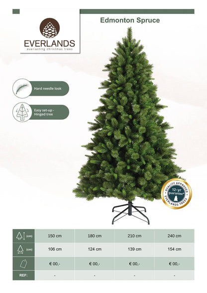 Christmas  -  Everlands Edmonton Spruce Christmas Tree - 8ft  -  60012255