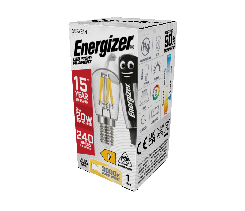 Lights  -  Energizer E14 Filament LED Warm White Lightbulb 20W  -  60003320