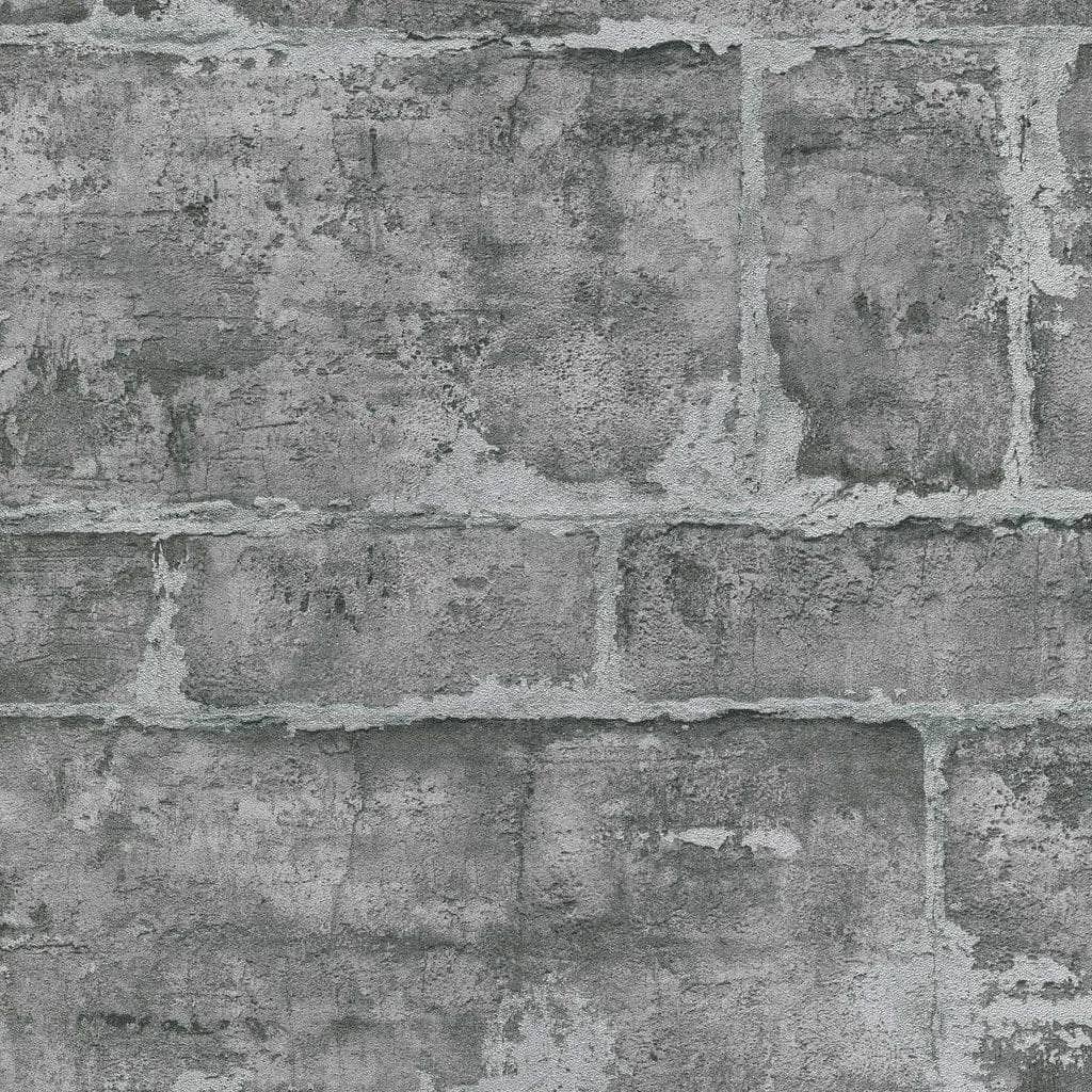 Wallpaper  -  Erismann Fashion For Walls Dark Grey Stone Wallpaper - 10222-15  -  60005515