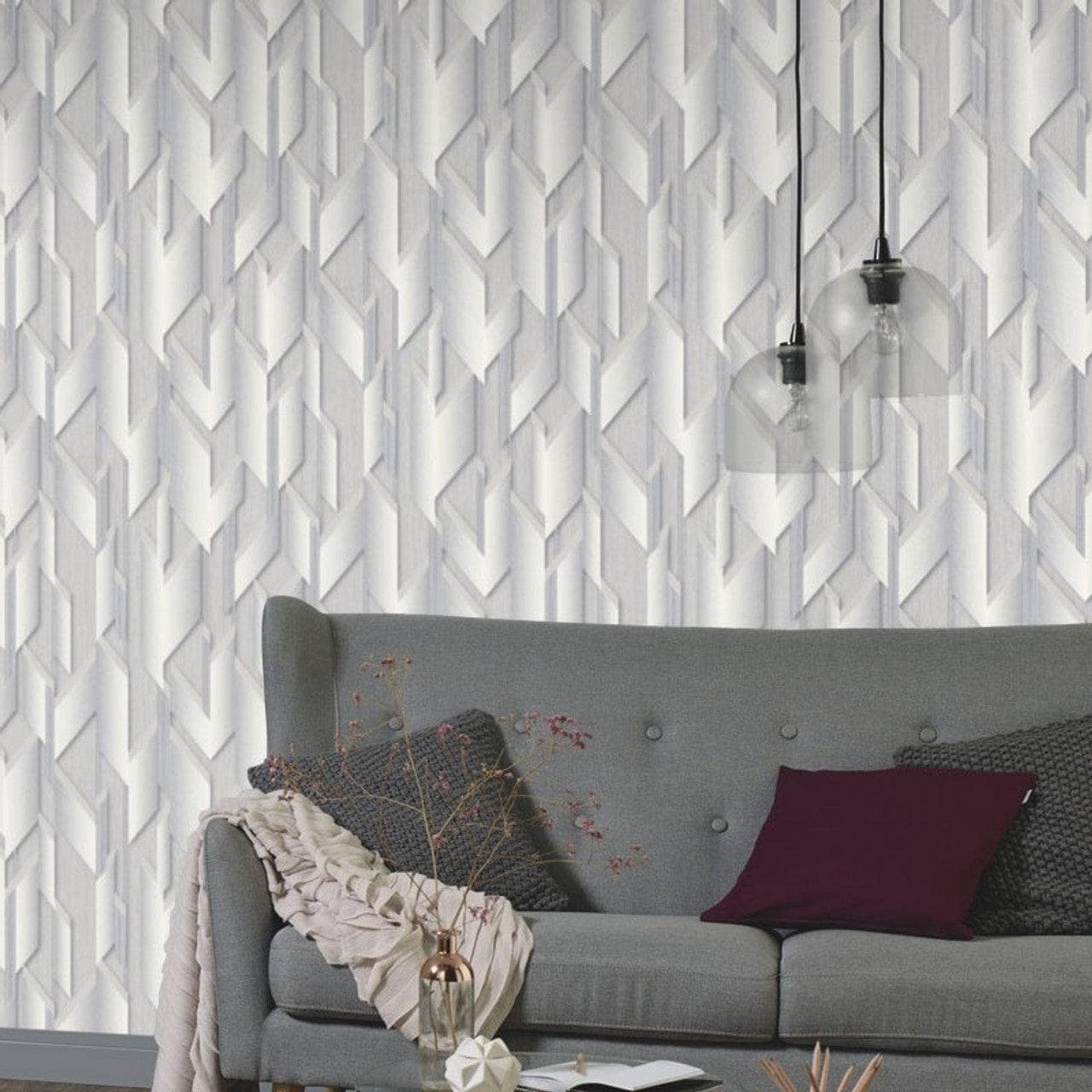 Wallpaper  -  Erismann Fashion For Walls Silver/Grey Wallpaper - 10145-31  -  60003974