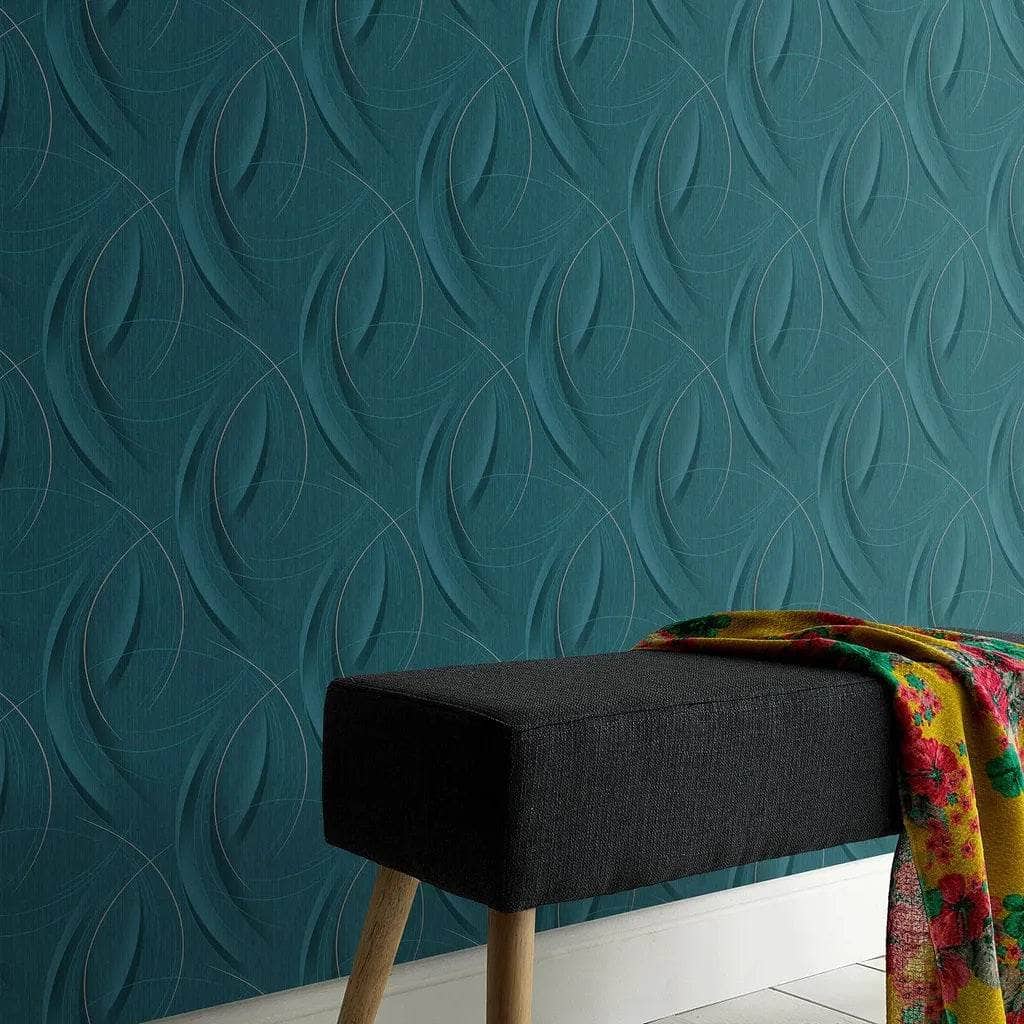Wallpaper  -  Erismann Fashion For Walls Teal Circles Wallpaper - 10218-19  -  60005522