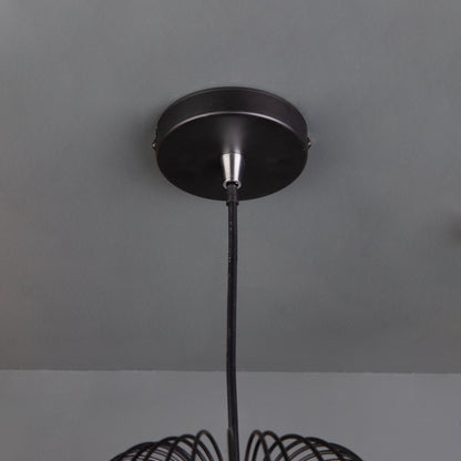 Lights  -  Ero Single Black & Chrome Pendant Ceiling Light  -  60001648