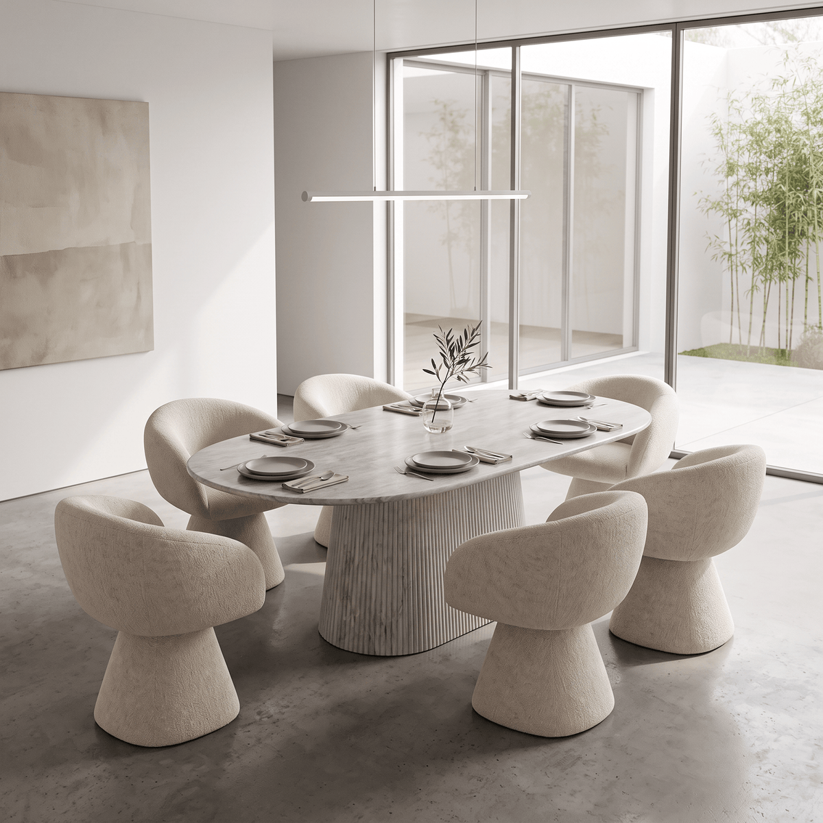 Furniture  -  Eterna Dining Table & Jade Chairs  - 