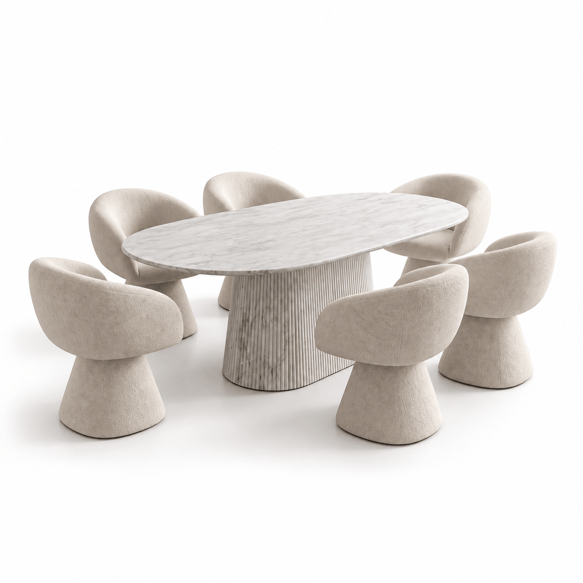 Furniture  -  Eterna Dining Table & Jade Chairs  - 