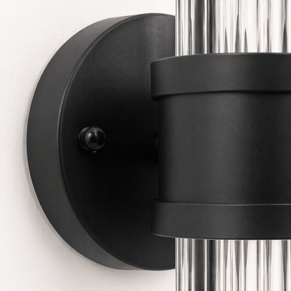 Lights  -  YS 11-1321-2BL Wall Light with Clear Glass - Black  -  60485105