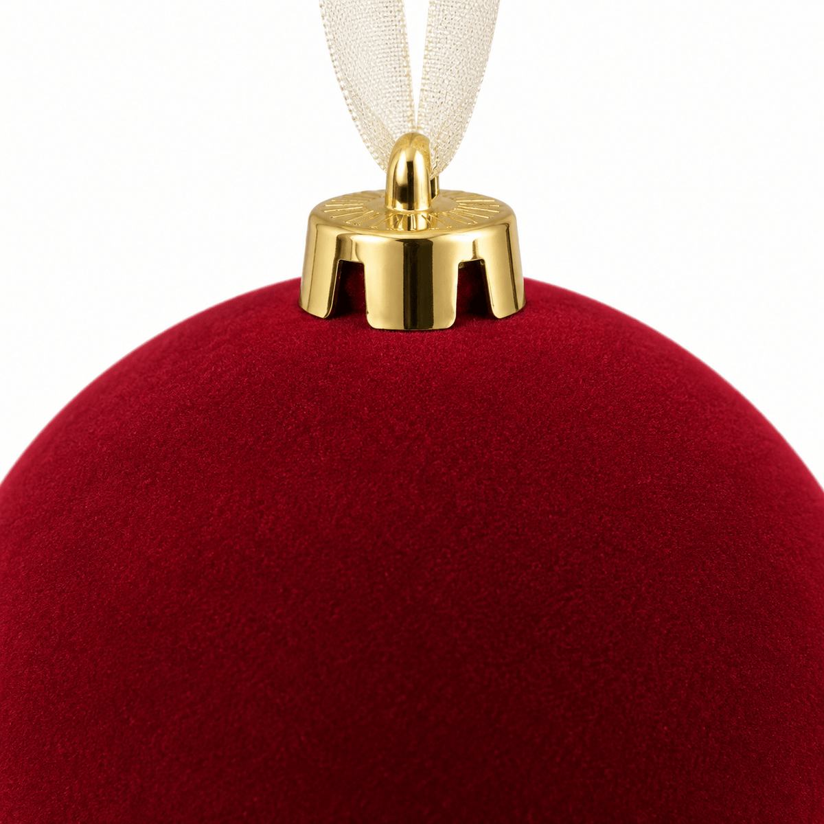 Christmas  -  Dark Red Velvet Bauble - 15cm  -  60486231