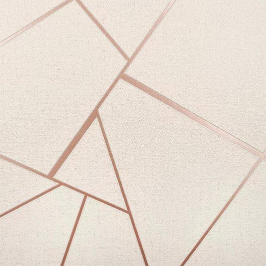 Wallpaper  -  Fine Decor Quartz Fractal Rose Gold Glitter Wallpaper - FD42282  -  50142264