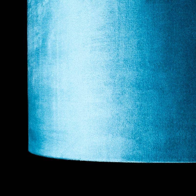 Lights  -  Forli Teal Velvet Light Shade - 38cm  -  60006151