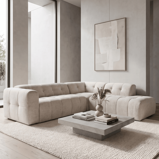 Furniture  -  Imola Chaise Sofa - Taupe  -  60013533