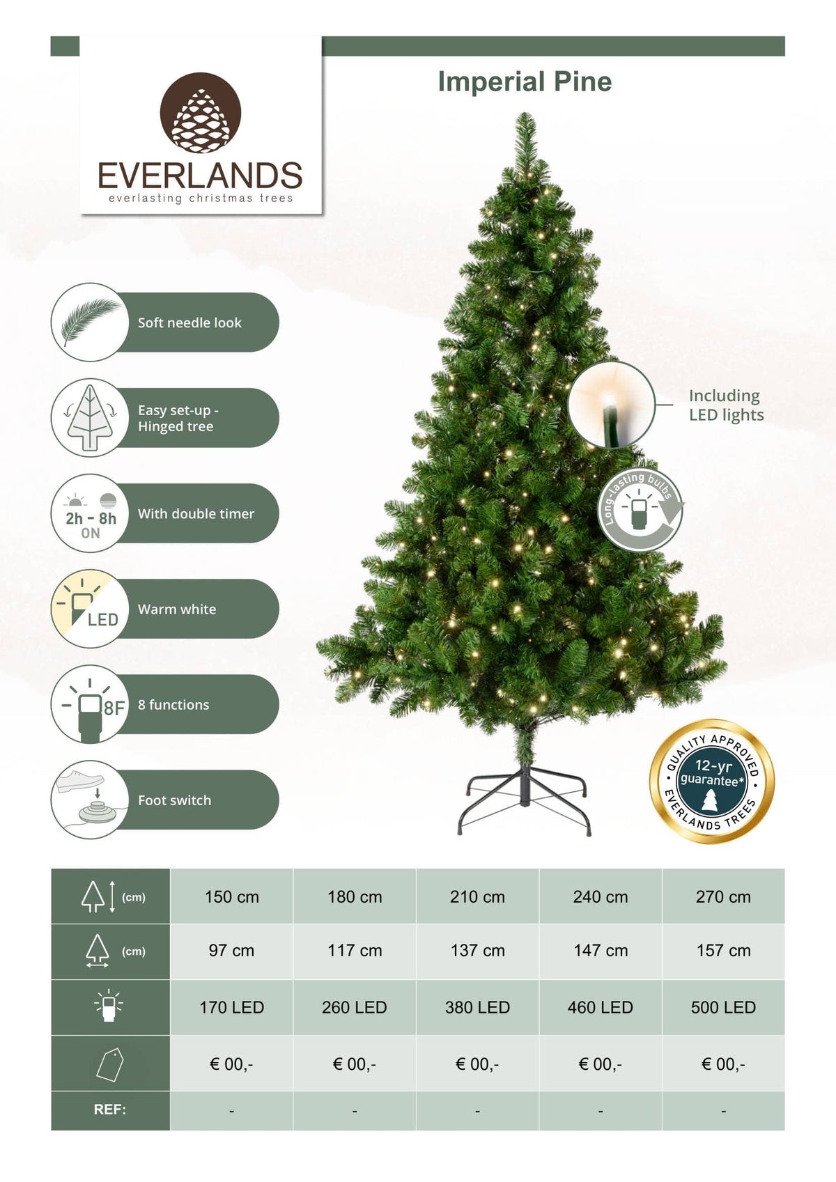 Christmas  -  Everlands Imperial Pine 7ft Christmas Tree  -  60483942