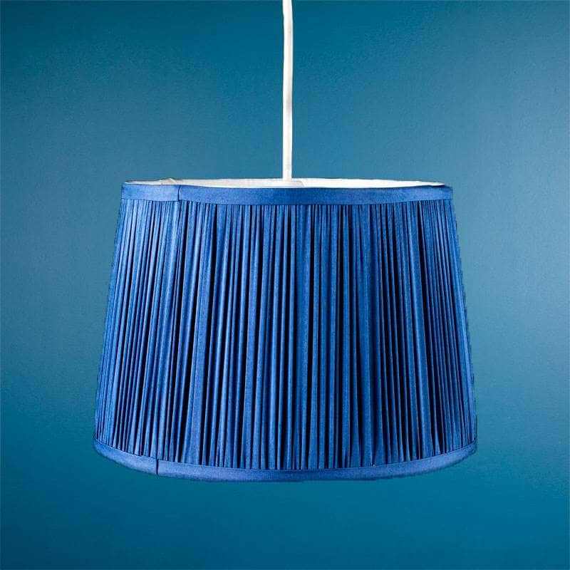 Lights  -  Laura Ashley Hemsley Pleated Silk Light Shade Midnight Blue  - 10 inch  -  60006251