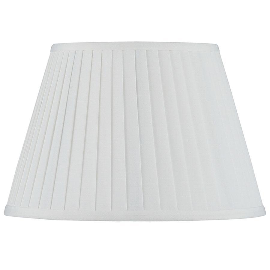 Lights  -  Pacific Lifestyle Ivory Poly Cotton Knife Pleat Shade 30Cm  -  50128394