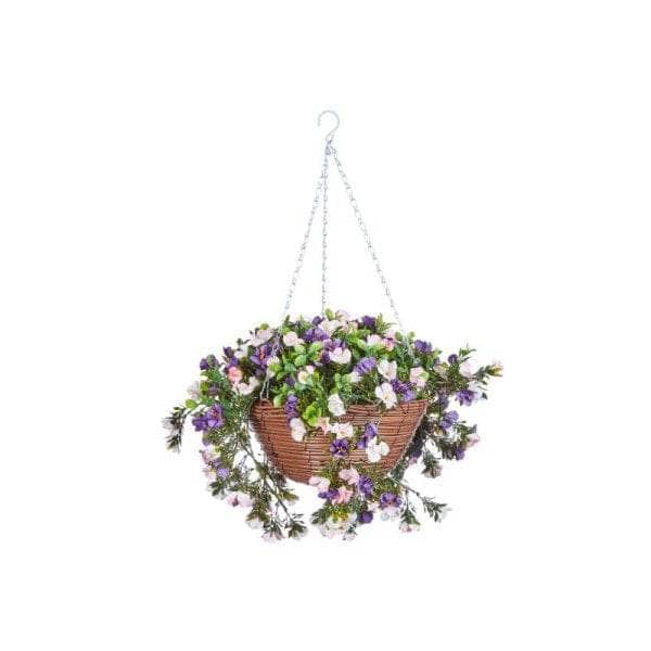 Gardening  -  Petunias Artificial Flower Hanging Basket  -  60006435