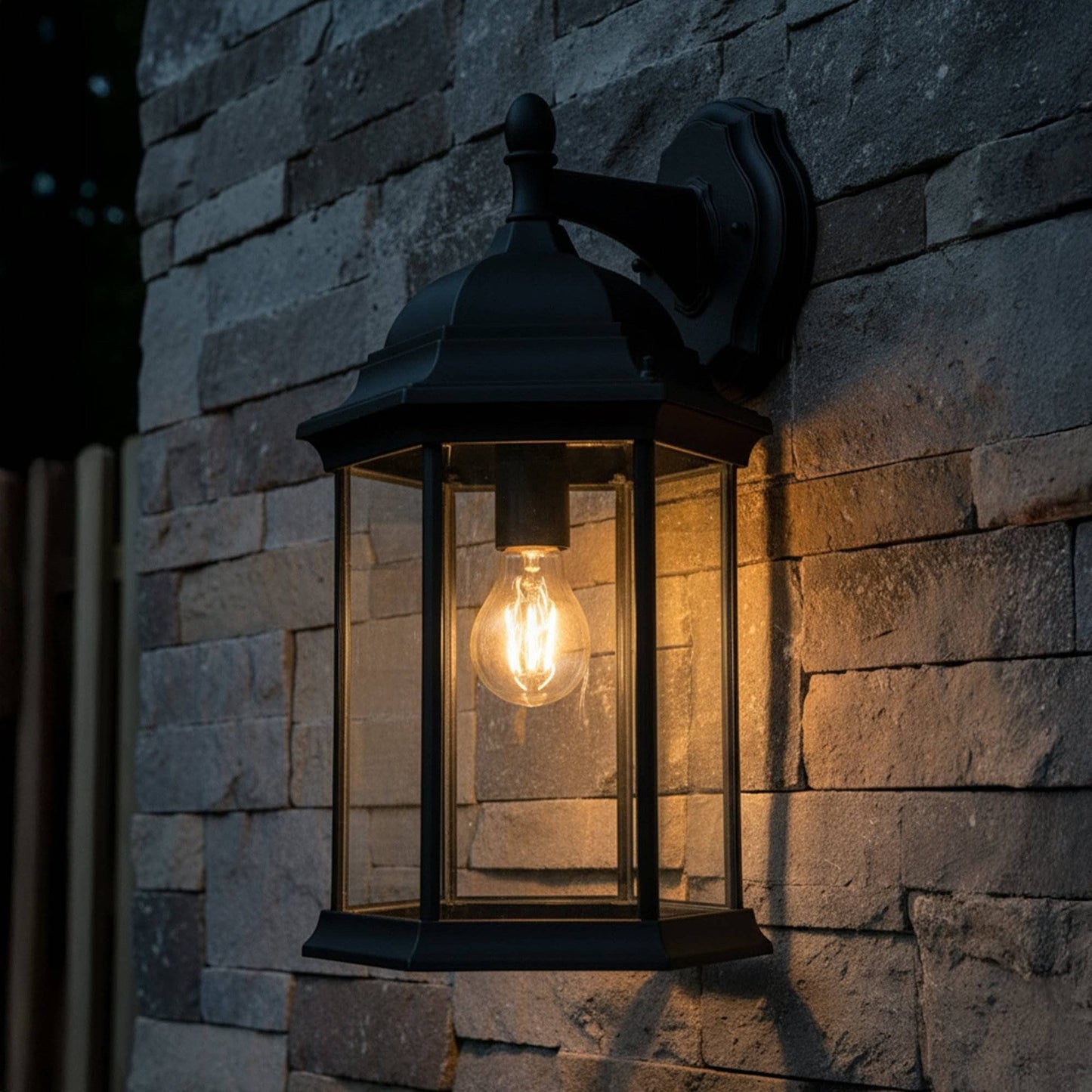 Alvin Premium Outdoor Wall Lantern - Black