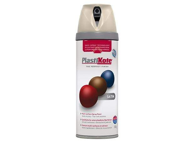 Paint  -  Plastikote Twist And Spray Satin Warm Grey Paint  -  50090992