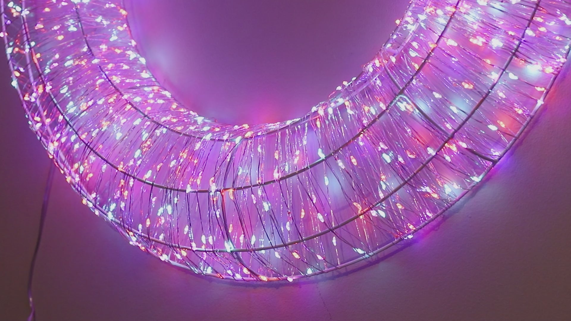 LED Rainbow Wreath - 60cm
