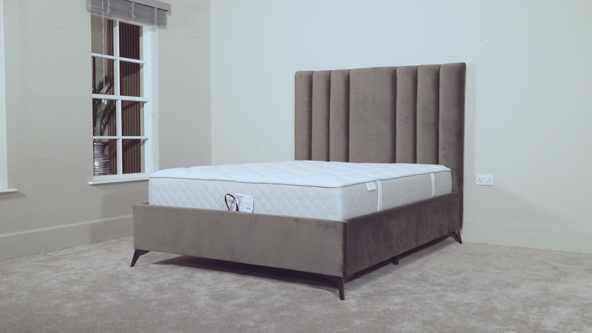  Maisey King Size Ottoman Bed - Grey