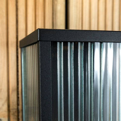 Lights  -  Provence Ribbed Glass Box Frame Lantern  -  60006365