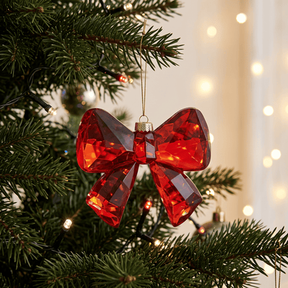 Christmas  -  Red Diamond Bow Hanging Decoration - ?cm  -  60487824