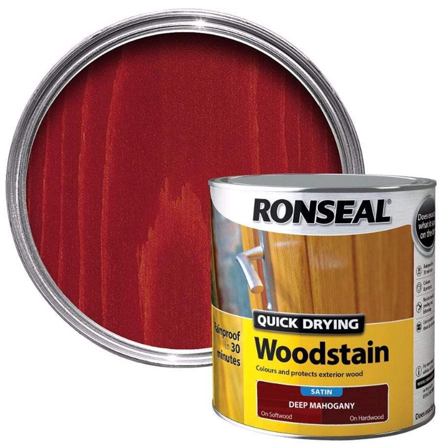 Paint  -  Ronseal Quick Drying Deep Mahogany Satin Wood Stain  - 
