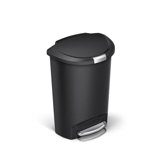 Kitchenware  -  Simplehuman Black Semi-Round 50L Pedal Bin  -  50077632