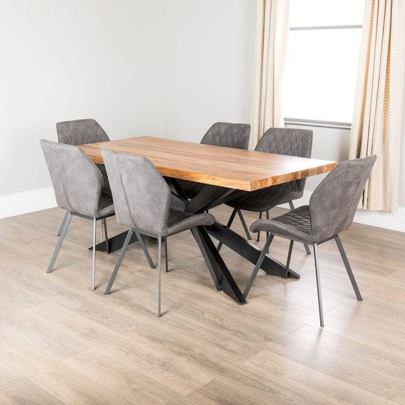 Furniture  -  Winslow Dining Table & 6 Toronto Grey Chairs  -  60006099