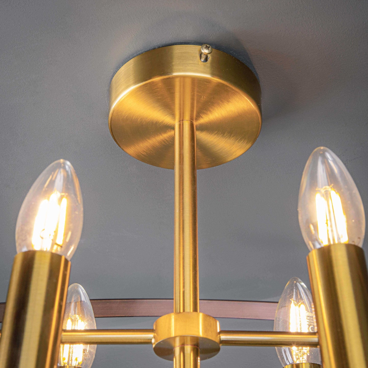 Lights  -  4 Light Bronze/Gold Semi Flush Ceiling light  -  50147035