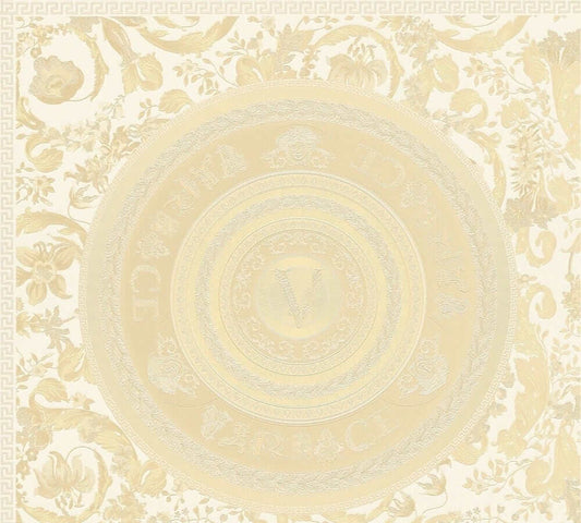 Wallpaper  -  Versace Beige Baroque Panel Wallpaper - 387053  -  60003096