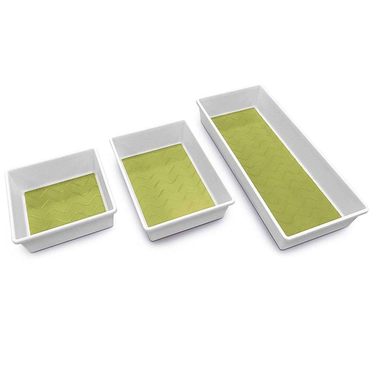 Kitchenware  -  Addis White And Green Drawer Storage Boxes  -  50143286