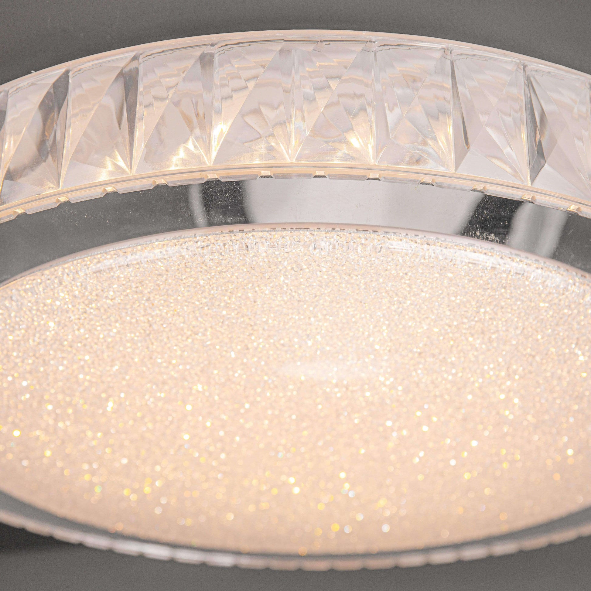 Lights  -  Akelia Acrylic & Stainless Steel Large Flush Led Ceiling Light  -  50150470