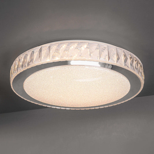 Lights  -  Akelia Acrylic & Stainless Steel Large Flush Led Ceiling Light  -  50150470